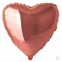 Ф Б/РИС 18" СЕРДЦЕ Металлик Rose Gold
